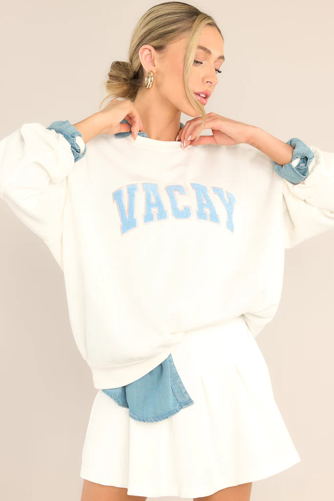 Z-Supply Oversized Cloud Dancer Vacay Sweatshirt | Red Dress 