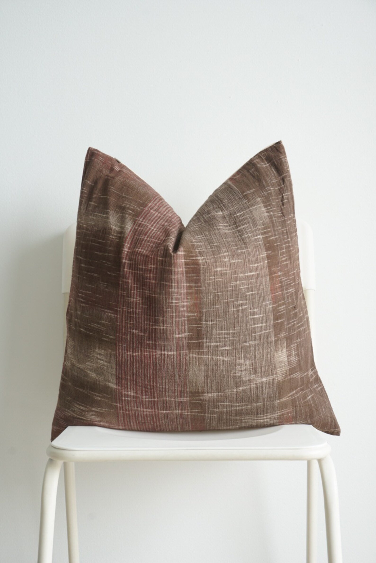 Brown Hemp Hand Woven Natural Dye Color Pillow Cover | Etsy | Etsy (US)