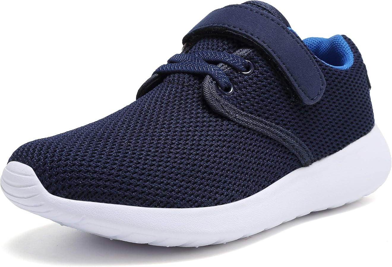 TOEDNNQI Boys Girls Sneakers Kids Lightweight Breathable Strap Athletic Running Shoes for Toddler... | Amazon (US)