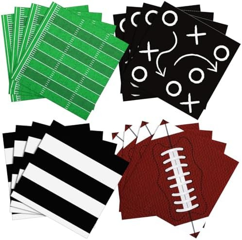 Fullhawl 100 Pcs Football Napkins Football Party Decorations 4 Designs Sports Napkins Party Suppl... | Amazon (US)