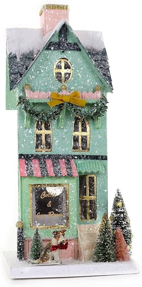 Cody Foster & Co Mint Green Downtown Coffee and Tea Room Christmas Village Store House, Multicolo... | Amazon (US)