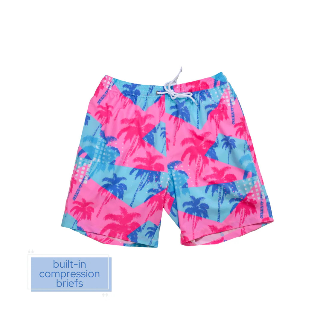 Maui Palms Men's Trunks | Blueberry Bay Swimwear