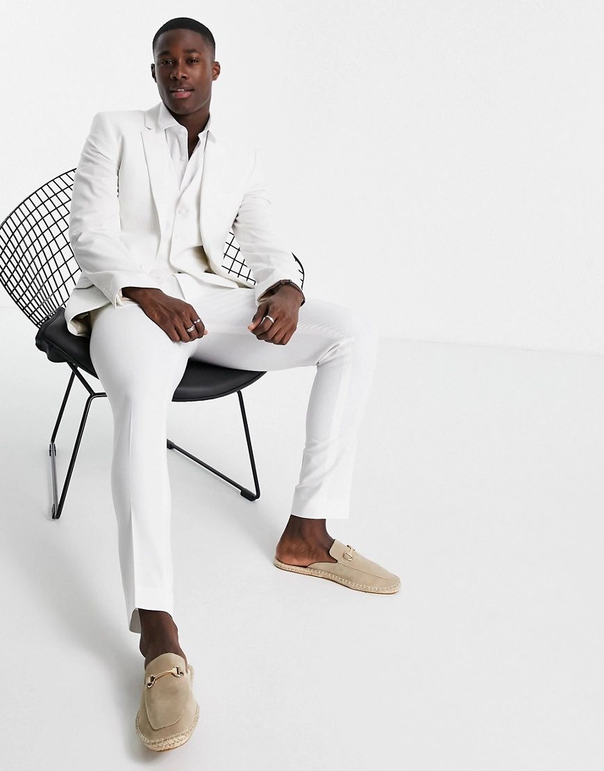 ASOS DESIGN super skinny suit pants in white | ASOS (Global)