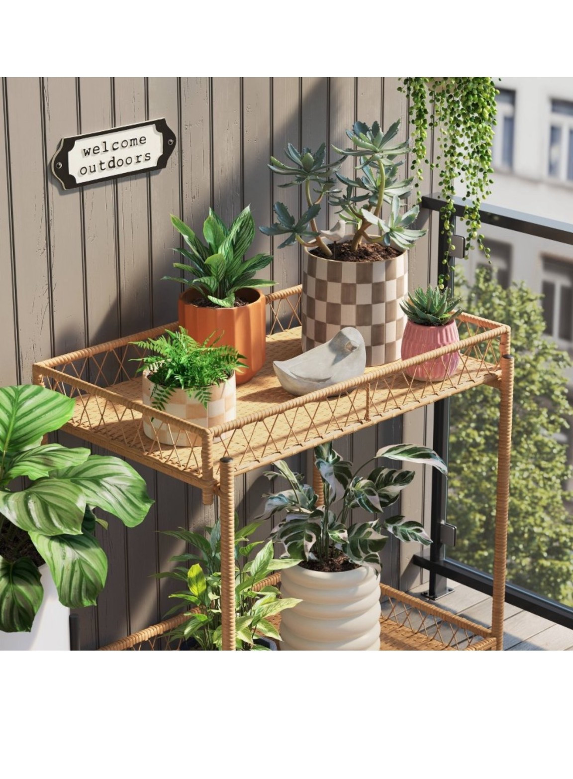 Checker Stoneware Indoor Outdoor
Planter Pot Brown 8"x8" - Threshold™:
Traditional Style, Freestanding

#LTKHome