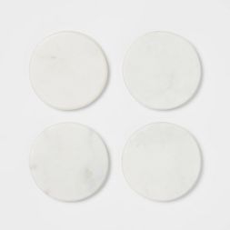 4pk Marble Coasters White - Threshold™ | Target