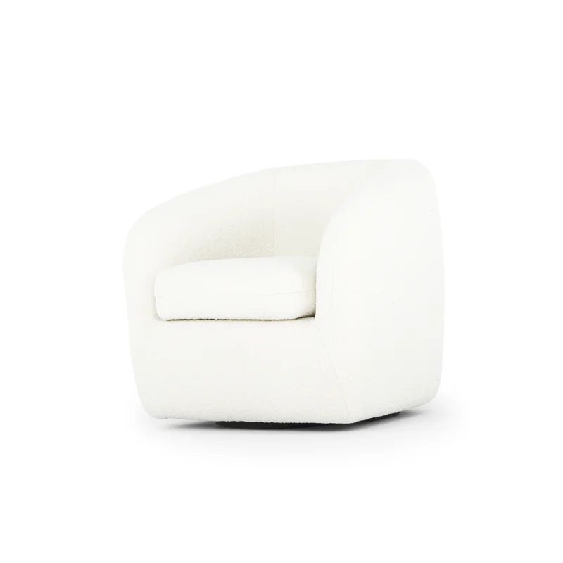 Deandra 33" Wide Polyester Swivel Club Chair | Wayfair North America