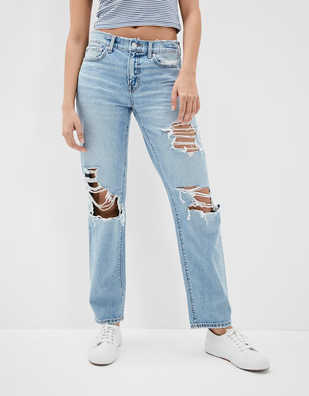 AE Ripped '90s Straight Jean | American Eagle Outfitters (US & CA)