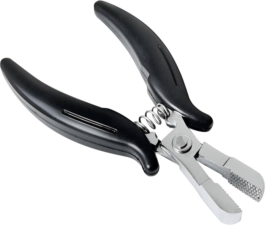 Fusion Bond Crusher Tool For Keratin Hair Extensions K Tip Remover Black Plier Professional Hair ... | Amazon (US)