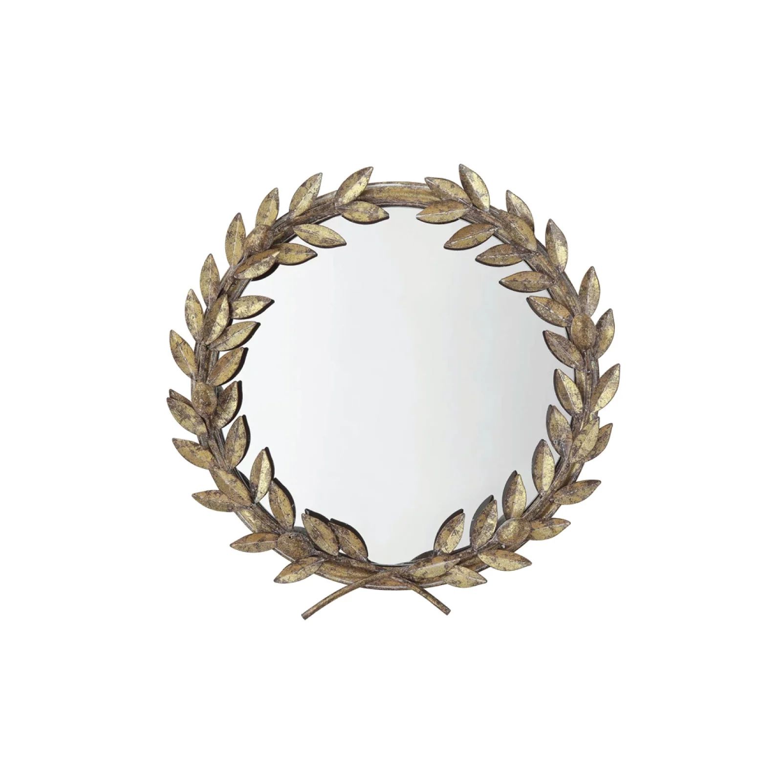 Round Antique Laurel Wreath Mirror | Brooke and Lou