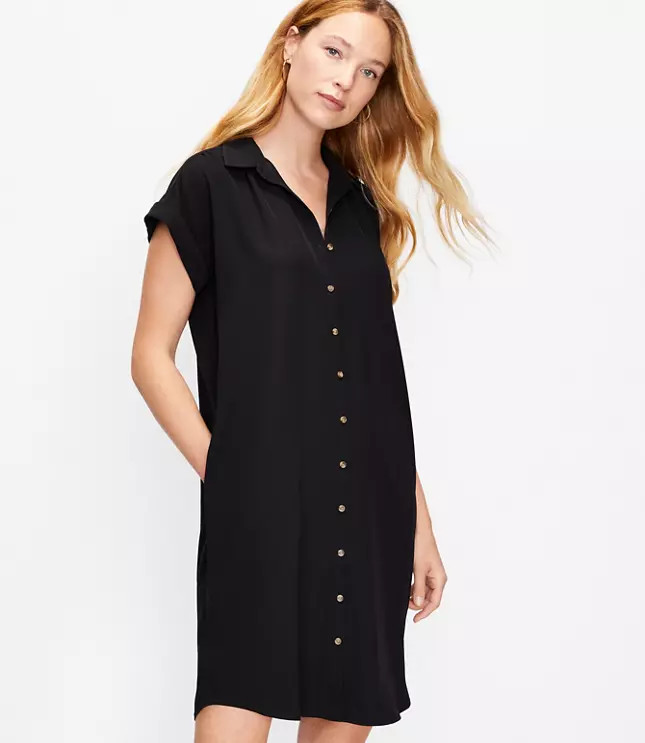Twill Dolman Shirtdress | LOFT