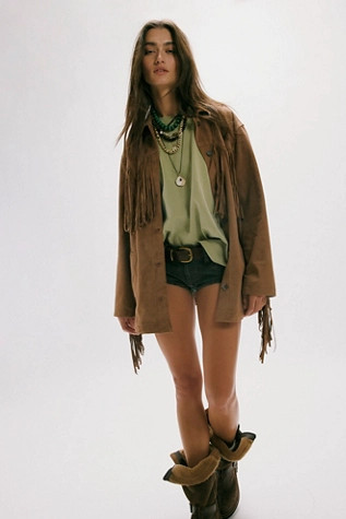 Fringe Out Vegan Suede Jacket | Free People (Global - UK&FR Excluded)
