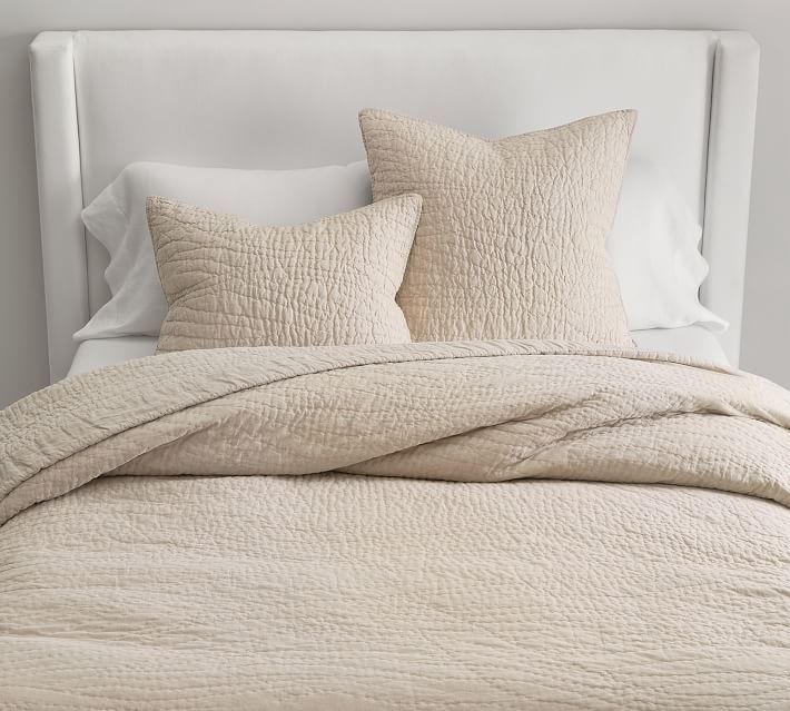 Belgian Flax Linen Handcrafted Quilt | Pottery Barn (US)