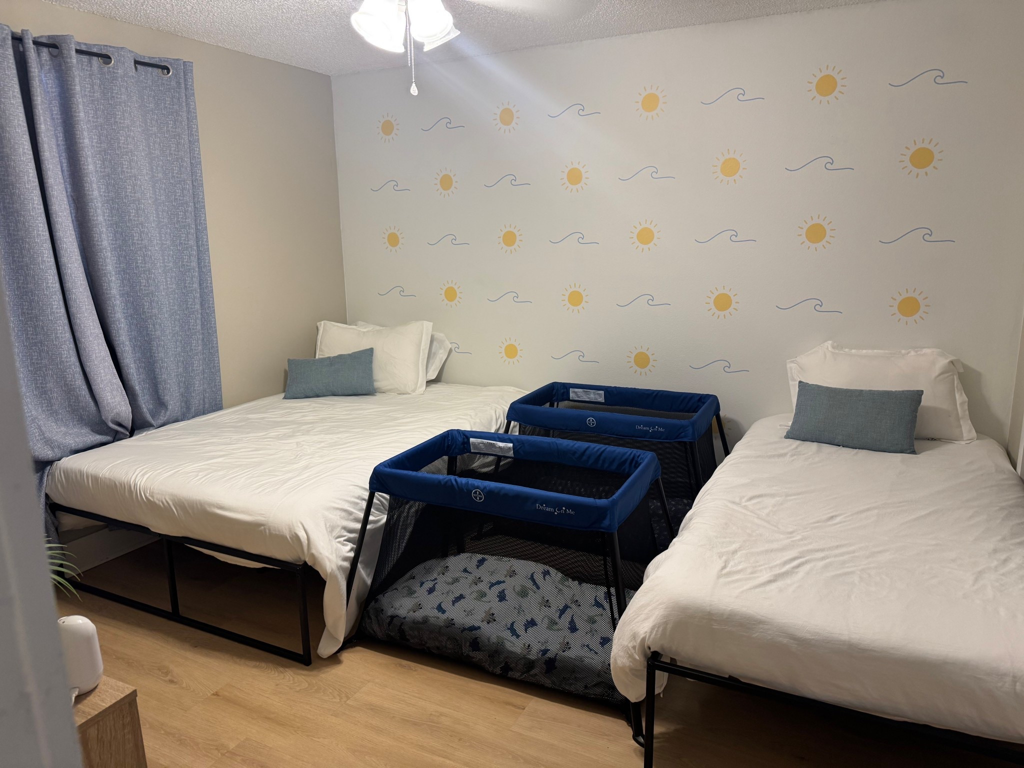 Twins travel setup for sleep #twinmom #twinmomguide #travel #travelcrib #portablecrib #crib 

#LTKTravel #LTKBaby #LTKKids