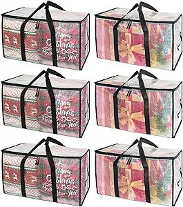 BALEINE 6-Pack Oversized Moving Bags with Reinforced Handles, Heavy-Duty Storage Tote for Clothes... | Amazon (US)