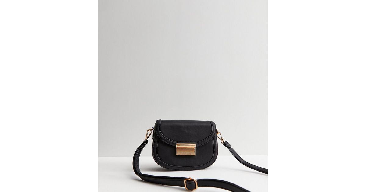 Black Leather-Look Saddle Bag
						
						Add to Saved Items
						Remove from Saved Items | New Look (UK)