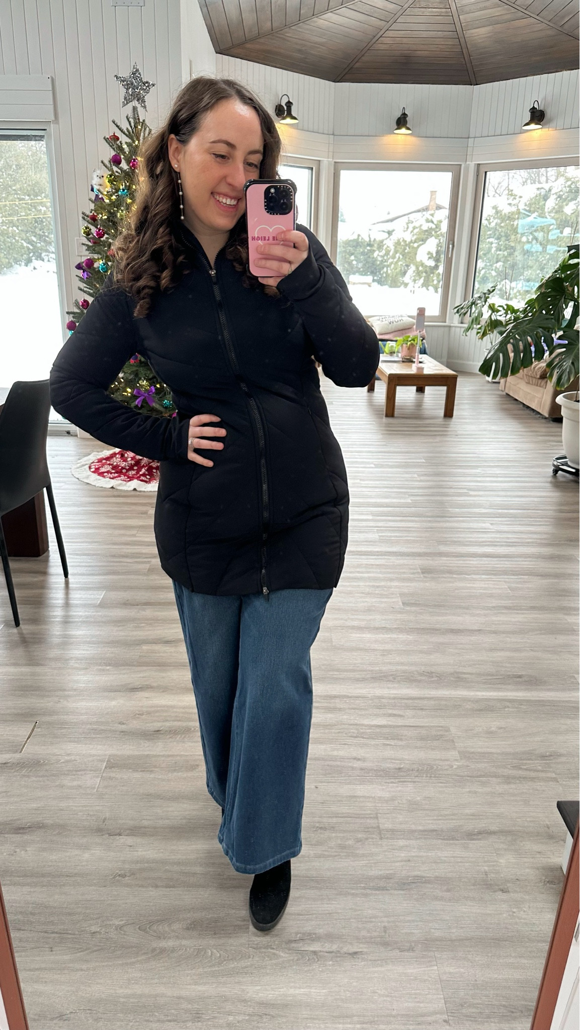 This is the last of the new jackets I tried from Halara. This one has a much more body hugging design and is stretchy - I really loved how this one looks! 

#LTKMidsize #LTKSeasonal #LTKootd