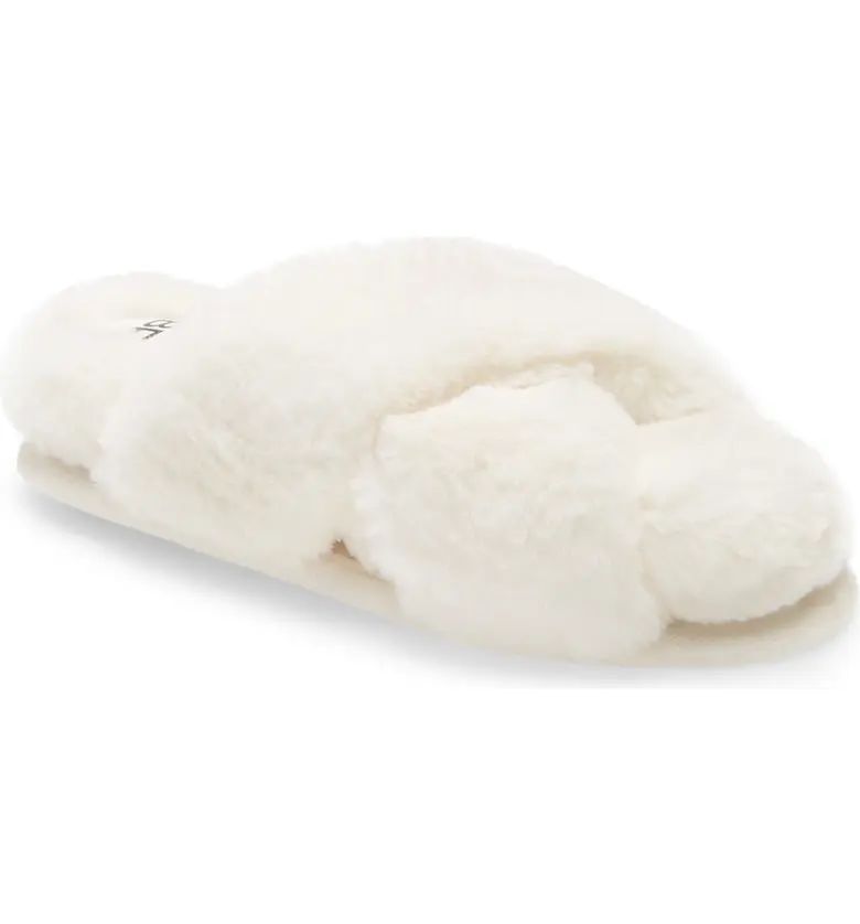 BP. Sophie Criss Cross Plush Bedroom Slipper | Nordstromrack | Nordstrom Rack