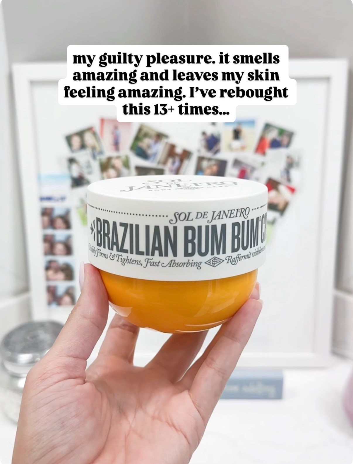 My favorite body cream! Smells so good and keeps my skin so soft and hydrated! 