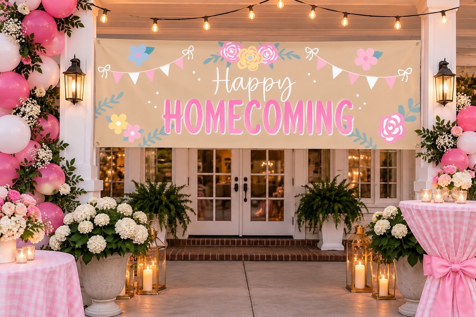 Preppy homecoming season is here 🎀🌸 This pink floral Homecoming banner is the sweetest backdrop for HOCO parties, photos & celebrations! 💕 Editable Canva template makes it easy to customize, print, or project and hand paint.

#homecoming #hocodecor #homecomingparty #homecomingbanner #preppyparty #partydecor #canvatemplate #digitaldownload #pinkparty #ltkfinds
