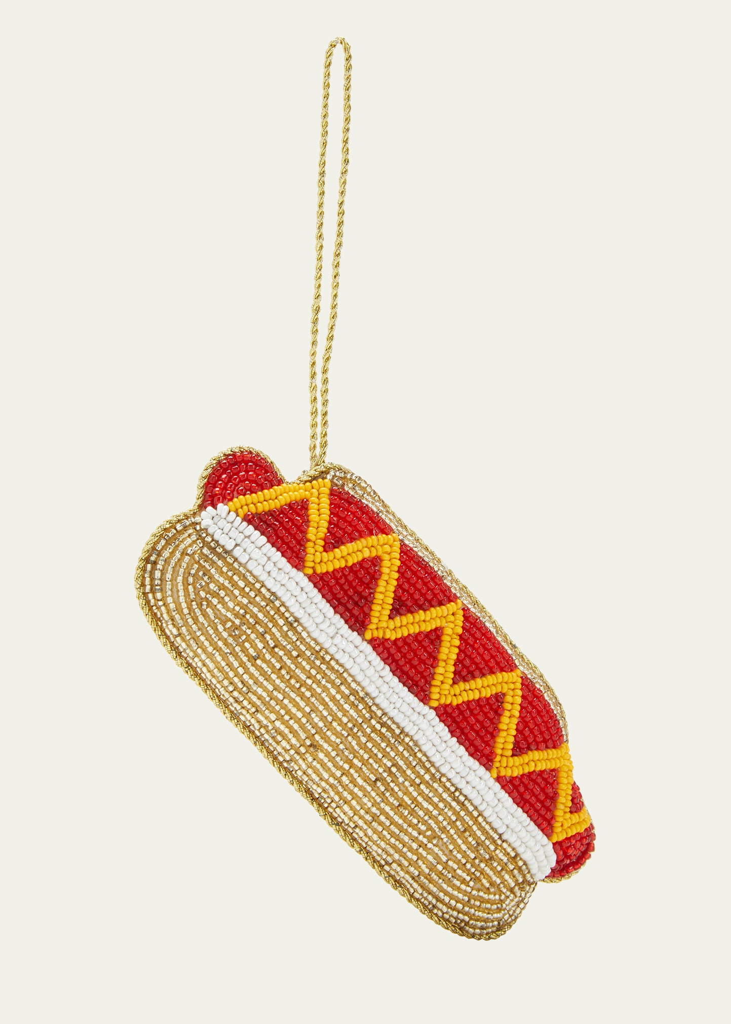 Sudha Pennathur Hot Dog Beaded Ornament | Bergdorf Goodman