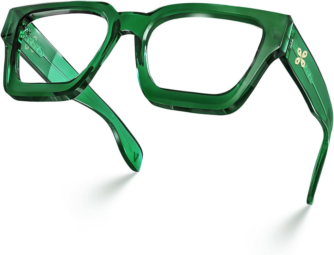 VISOONE Blue Light Blocking Glasses Rectangle Chic Preppy Look MultiColor Frame for Women Men RIV... | Amazon (US)