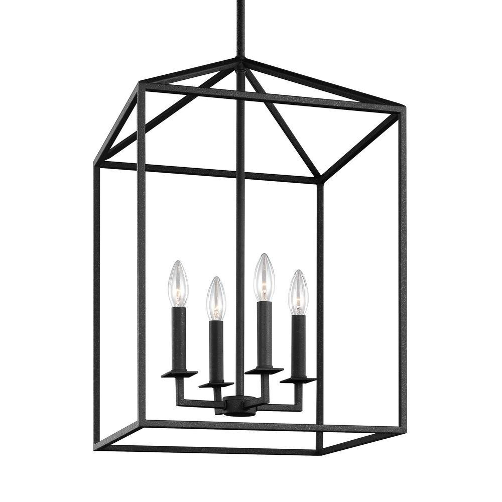 Perryton 12.25 in. W. 4-Light Blacksmith Hall-Foyer Pendant | The Home Depot