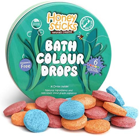 Honeysticks Bath Color Tablets for Kids - Non Toxic Bathtub Color Drops Made with Natural and Food G | Amazon (US)