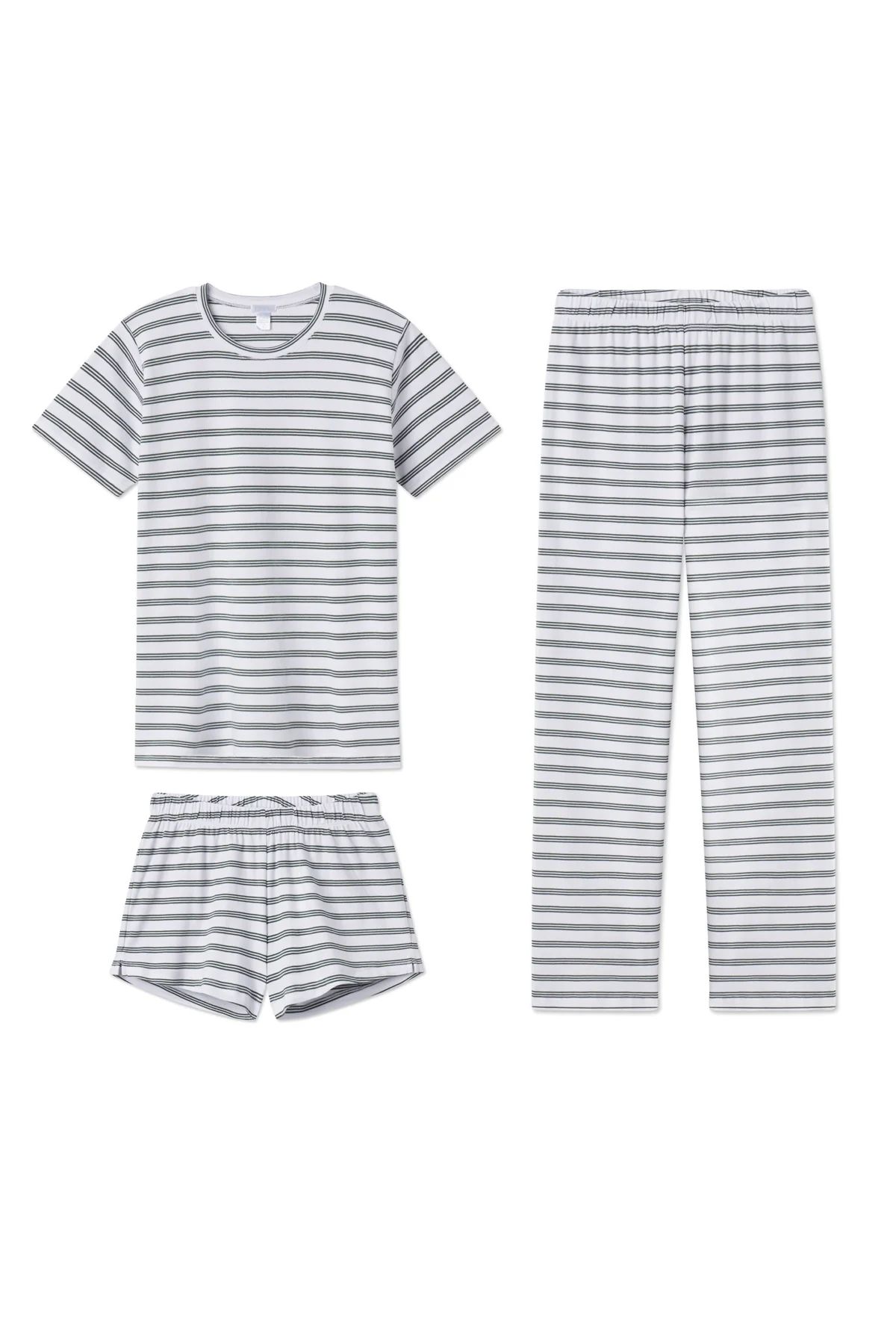 Pima Weekend Bundle in Conifer Stripe | Lake Pajamas