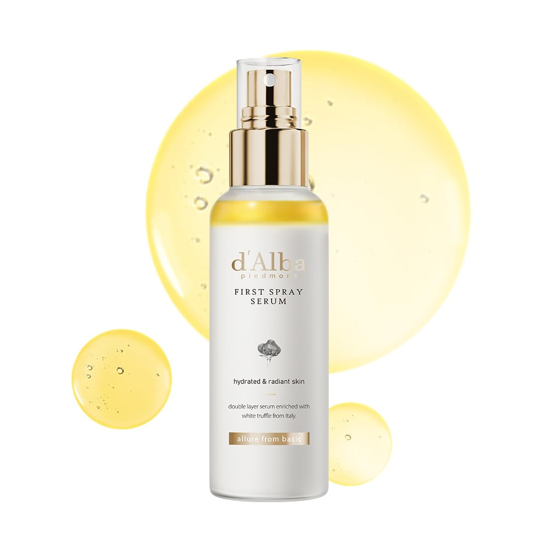 d'Alba Italian White Truffle First Spray Serum, Vegan Skincare, Hydrating Facial Mist with White Truffles, Glow Serum for Radiant Skin, All in One Care, 3.38 Fl Oz | Amazon (US)