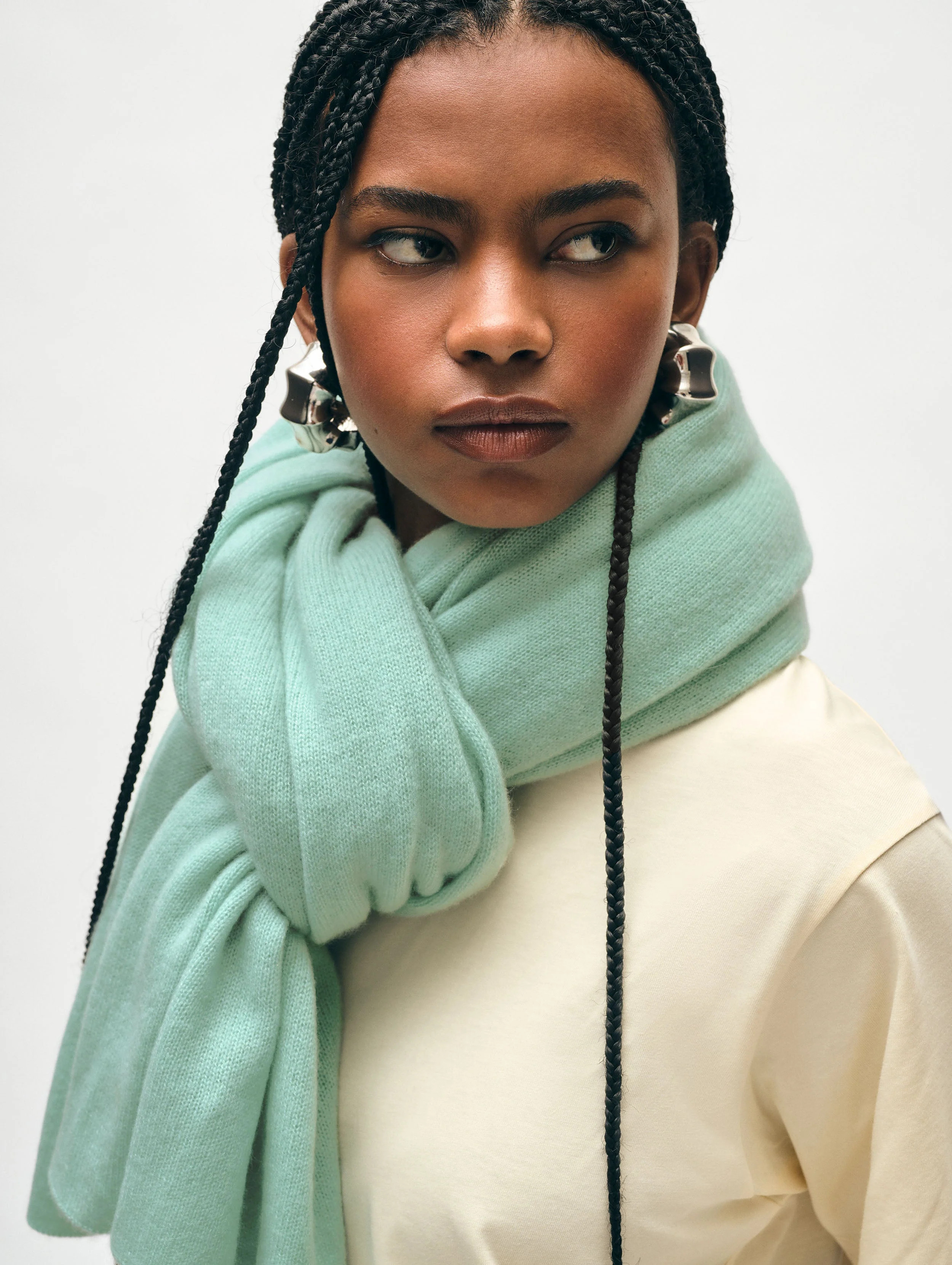White + Warren Cashmere Travel Wrap in Spearmint size 81" x 36 | White and Warren