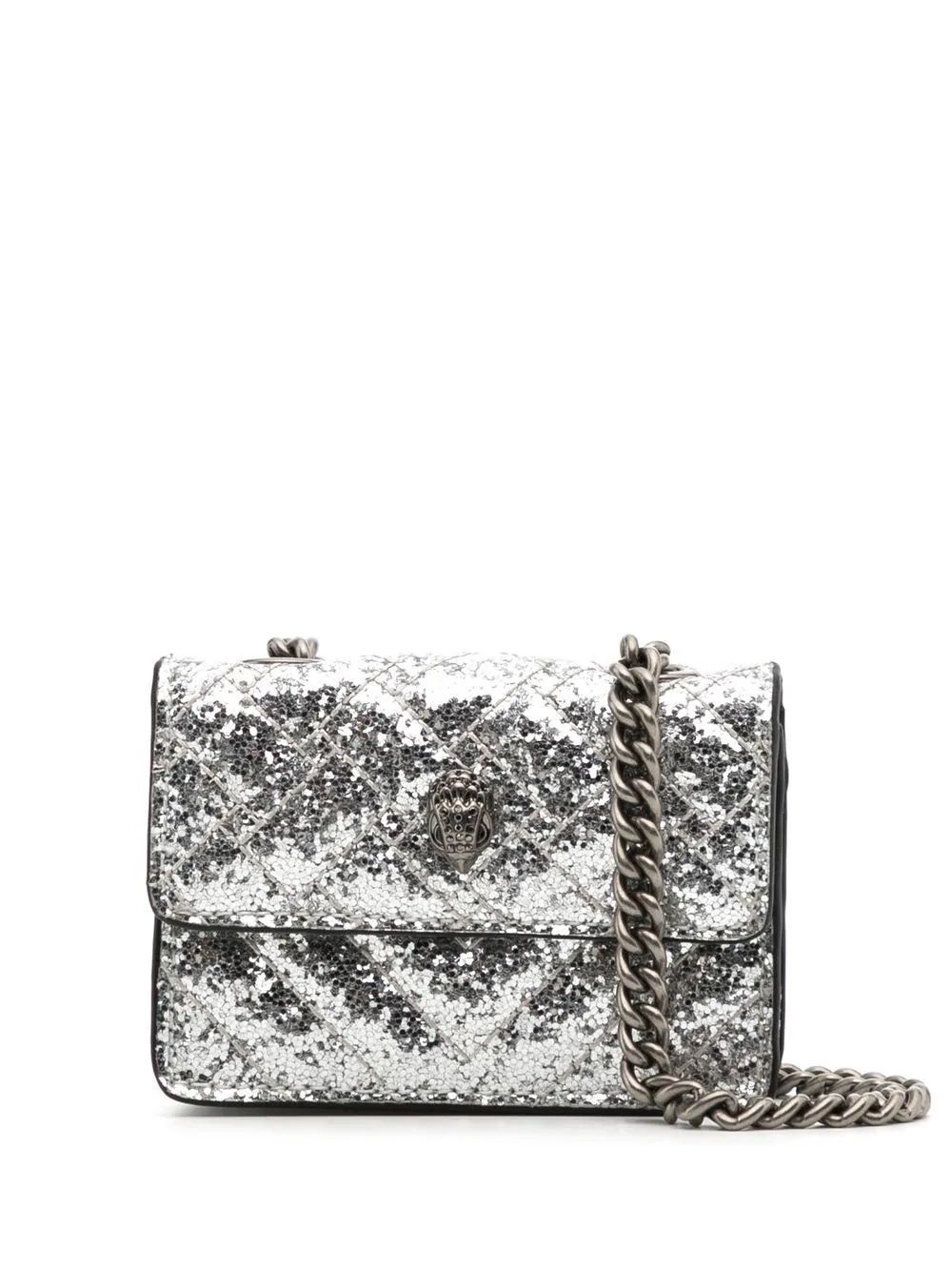 The DetailsKurt Geiger LondonMicro Kensington bagsilver-tone leather quilted glitter detailing si... | Farfetch Global