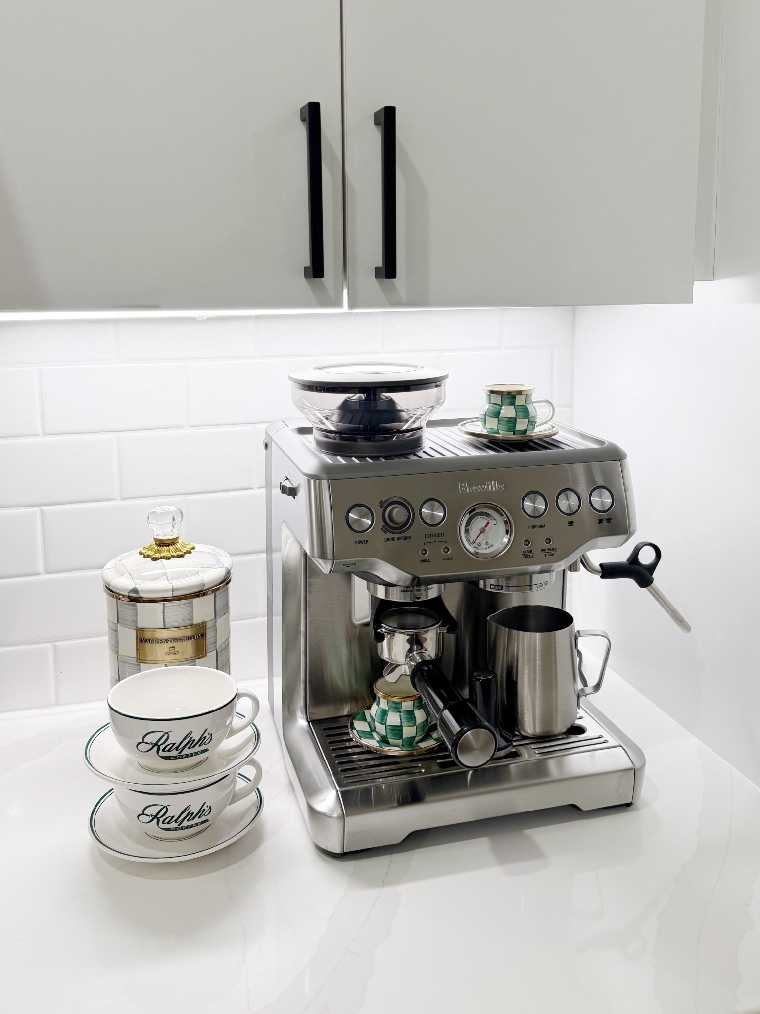 So in love with my updated coffee spot in my kitchen!! New breville - can’t wait to start using! Mackenzie Childs espresso cups to go along with it! ☕️



#LTKGiftGuide #LTKdayinmylife #LTKHoliday