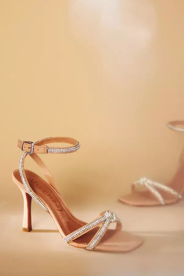 Vicenza Deena Crystal Heels By Vicenza in Beige Size 8 | Anthropologie (US)