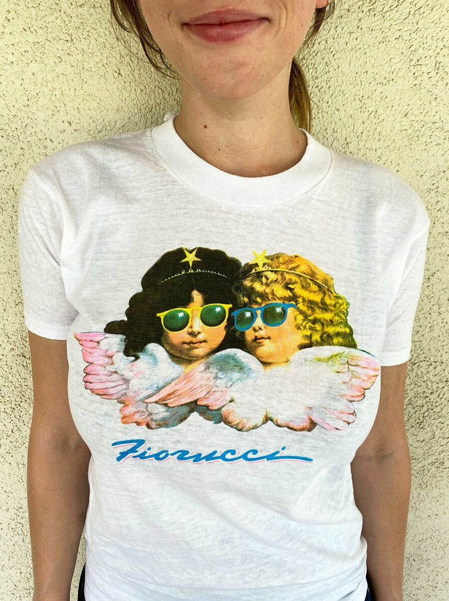 FIORUCCI VINTAGE 1980's ANGELS SHIRT -White, NEW OLD STOCK SIZE MEDIUM | eBay US