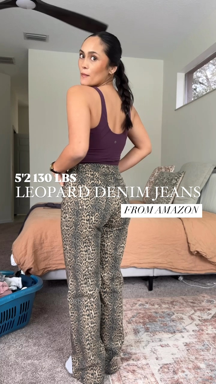Leopard Jeans from Amazon. Comfortable fit! Slightly stretchy. I'm 5'2 130 lbs wearing size 4  

#LTKStyleTip #LTKFindsUnder100 #LTKFindsUnder50