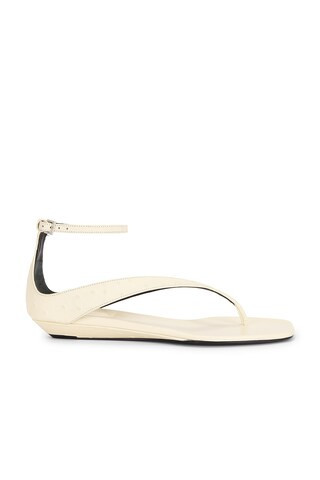 Loulou de Saison Niham Mini Wedge Sandal in Cream | FWRD 