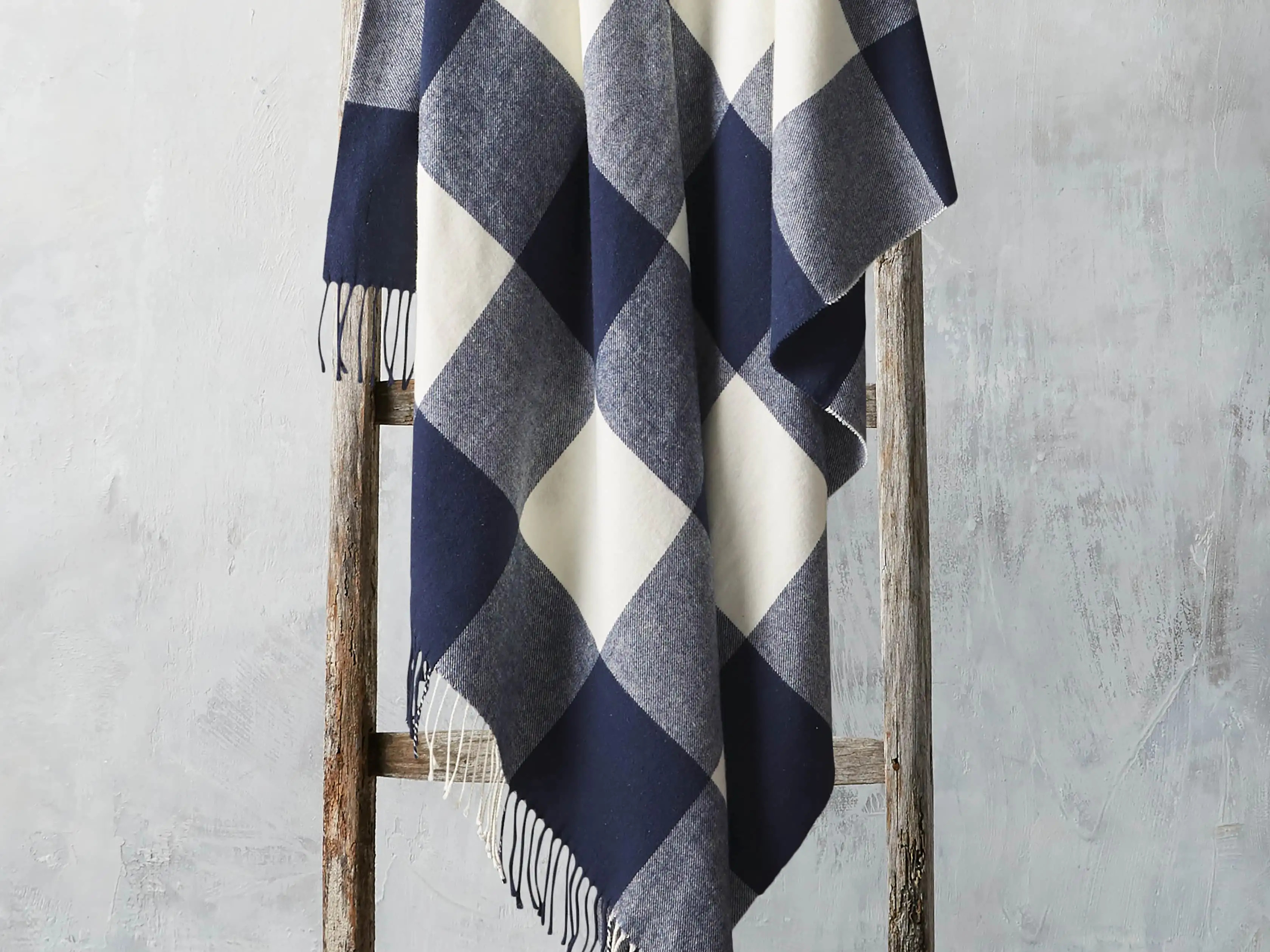 Buffalo Check Throw in Navy | Arhaus