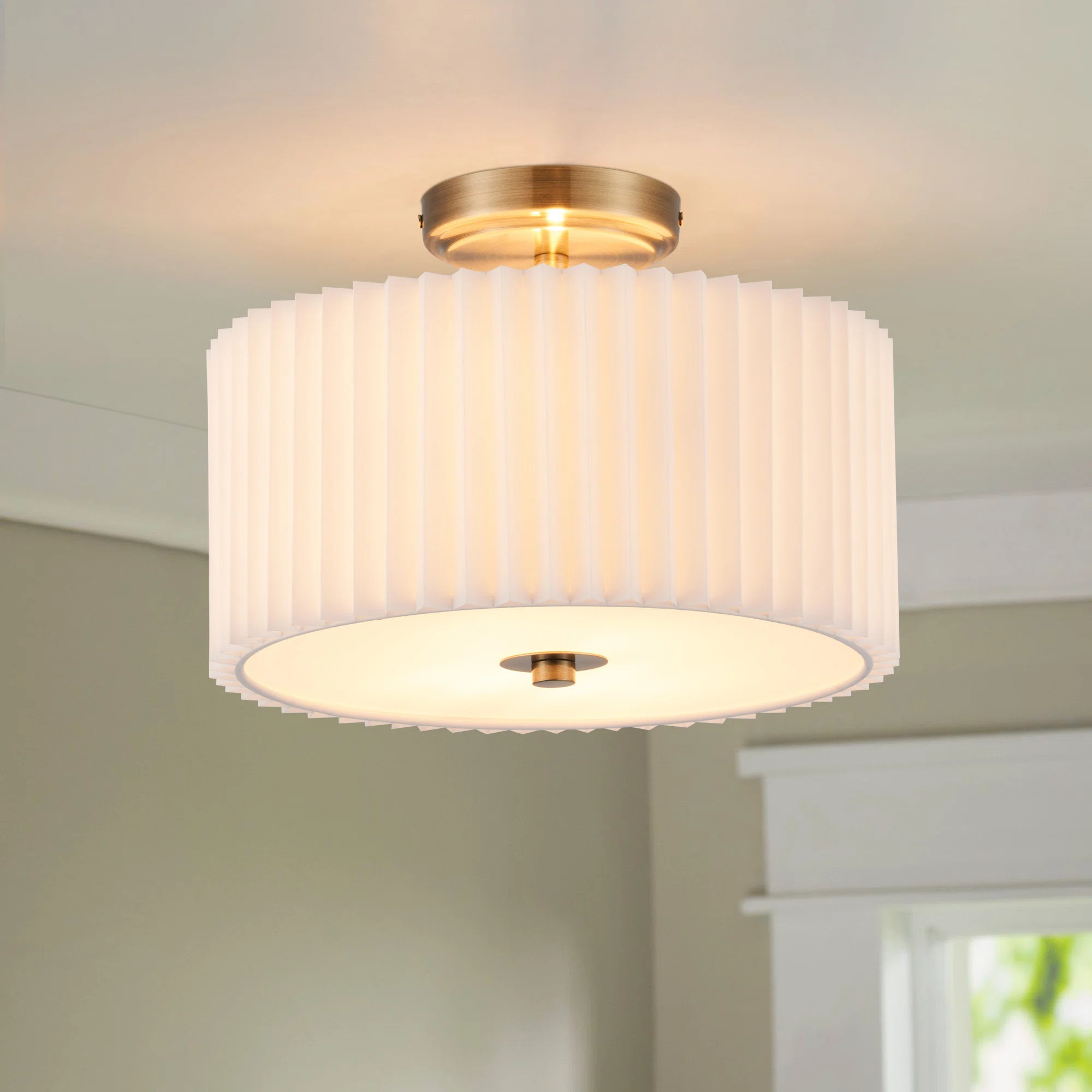 Pelayo Polyester Semi Flush Mount | Wayfair North America