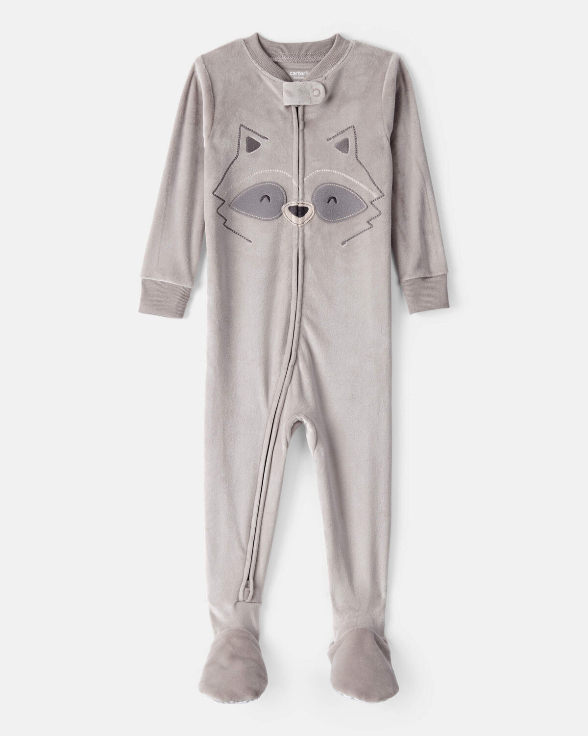 Toddler Boy Raccoon DreamPlush Long-Sleeve Snug Fit 1-Piece Pajamas - Grey | Carter's Inc