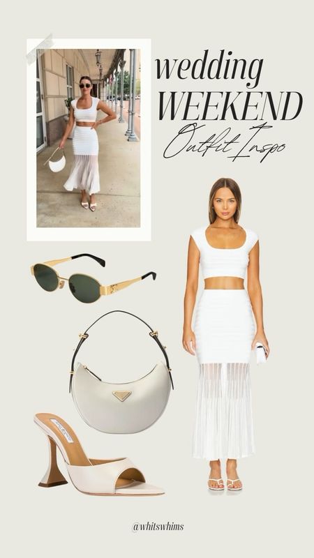 Never not obsessed with this wet set for my wedding weekend 

Summer outfit 
Wedding weekend
White skirt 
White top 
Bride to be 
Prada 

#LTKParties #LTKWedding #LTKStyleTip