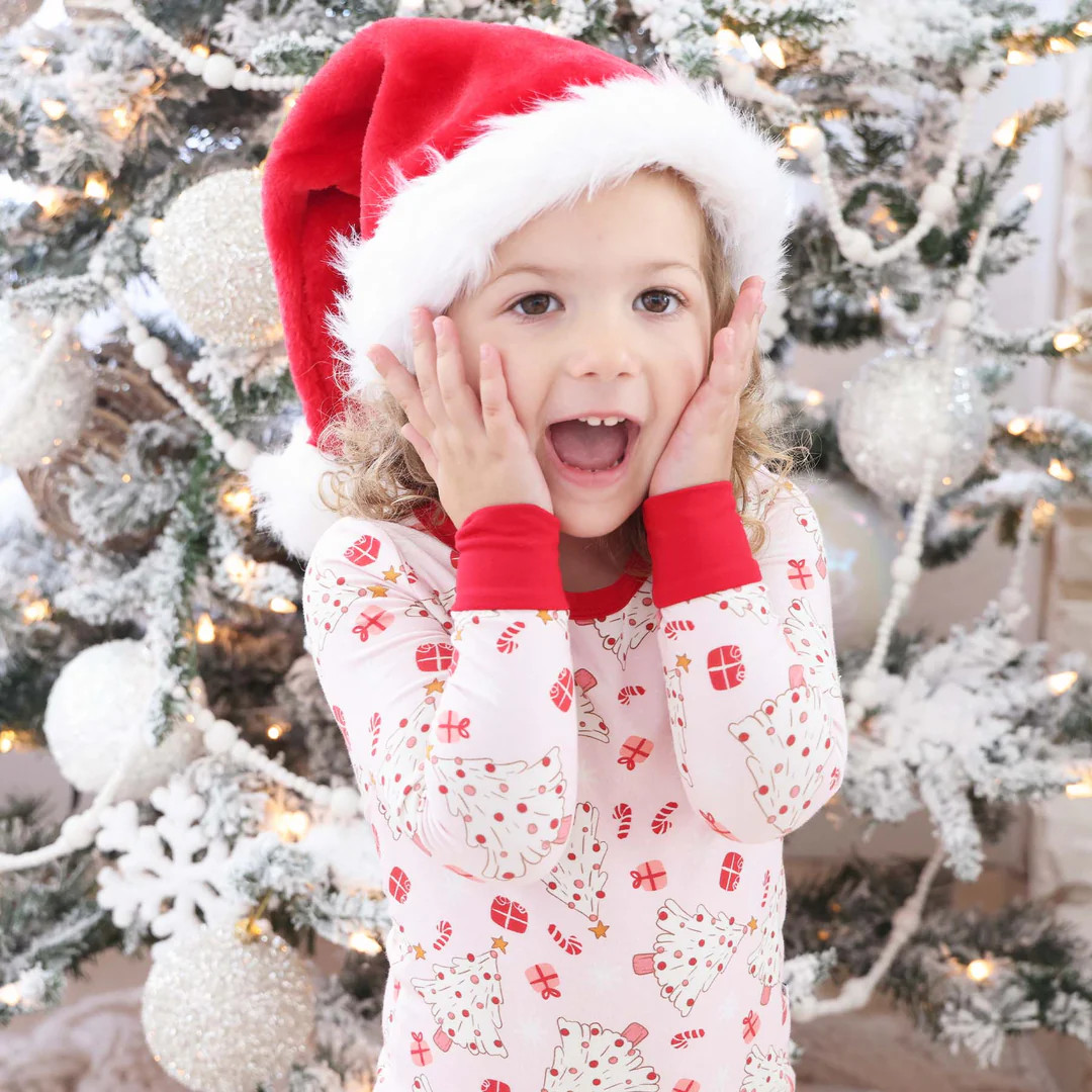 Very Merry Two Piece Pajama Set | Pink | Caden Lane