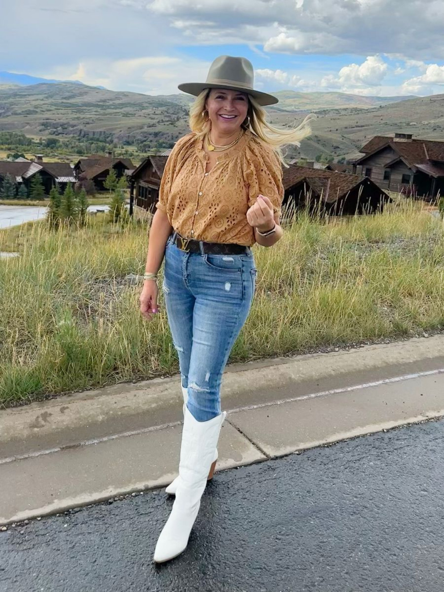 Cutest cleobella top! Wearing size small. Jeans are size 26. FANCY10 for 10% off jeans 

#LTKSeasonal #LTKsalealert #LTKstyletip