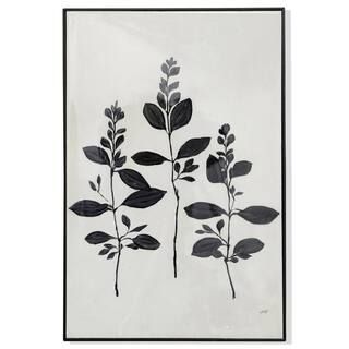 Windmere Black Framed Double Stem Botanical Foliage Wall Art (23.75 in. W x 16 in. H) | The Home Depot