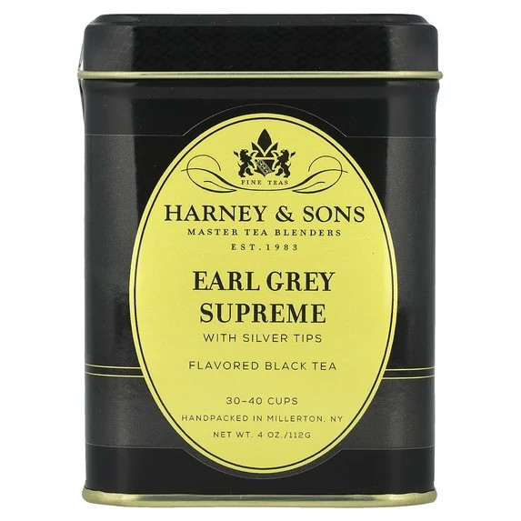 Harney & Sons Black Tea, Earl Grey Supreme with Silver Tips, 4 oz (112 g) | Walmart (US)