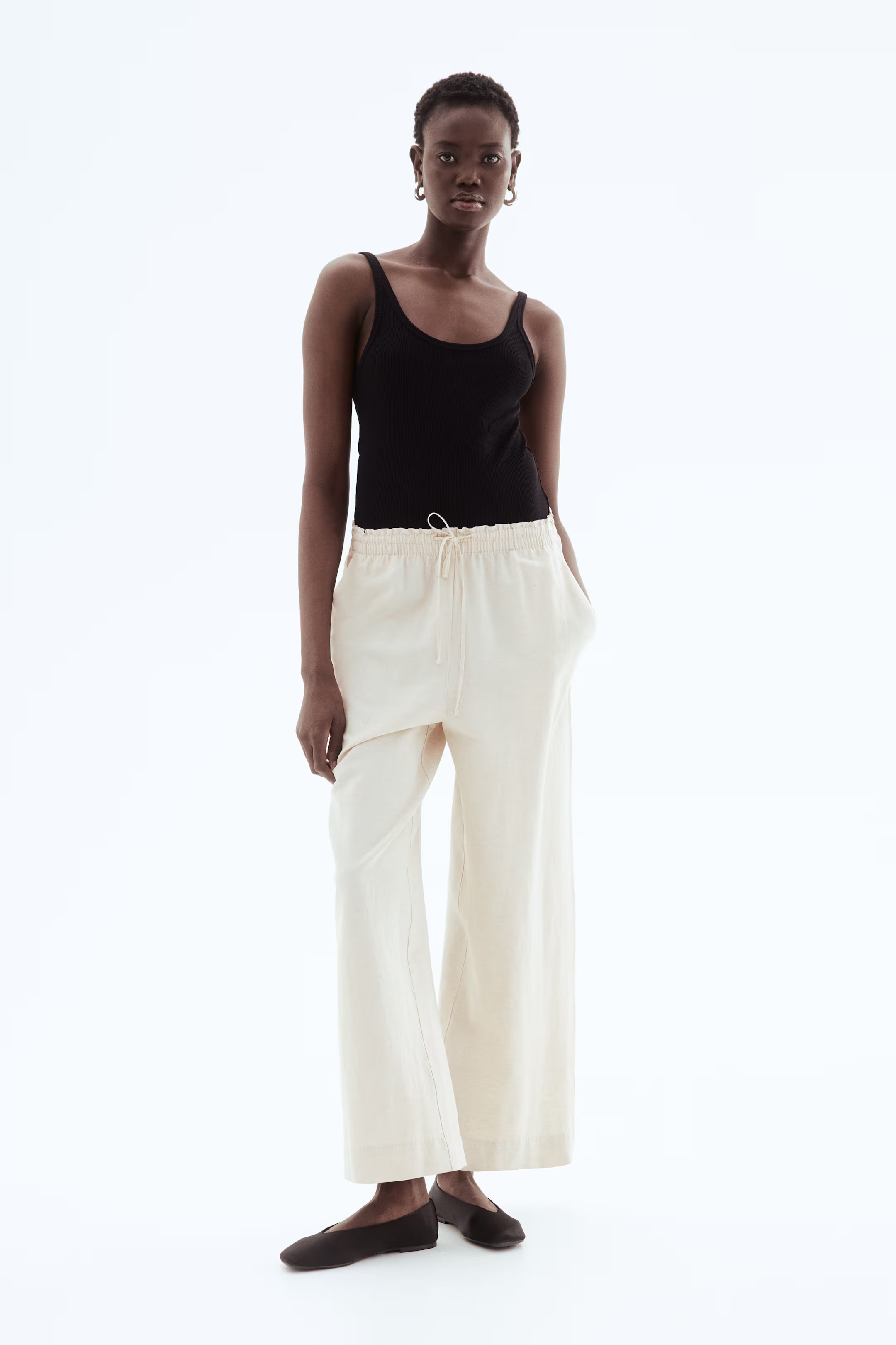 Linen-Blend Crop Pants | H&M (US + CA)