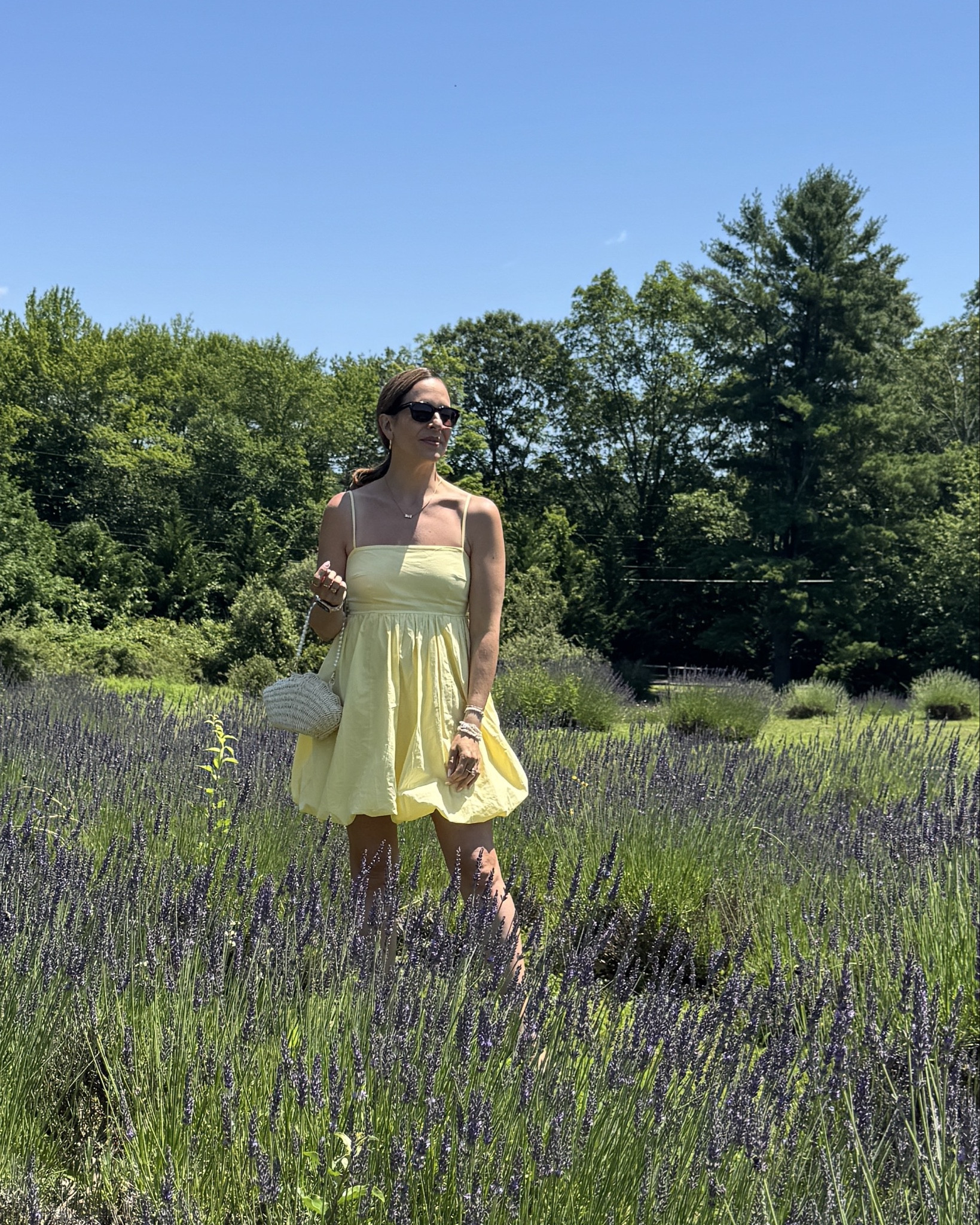 My butter yellow spaghetti strap bubble dress is still on sale and is SO cute for summer! It’s umpire waist babydoll style so it’s also perfect for my growing bump. I wore it recently on a trip to our local lavender farm 💜💛

#LTKBump #LTKStyleTip #LTKSaleAlert