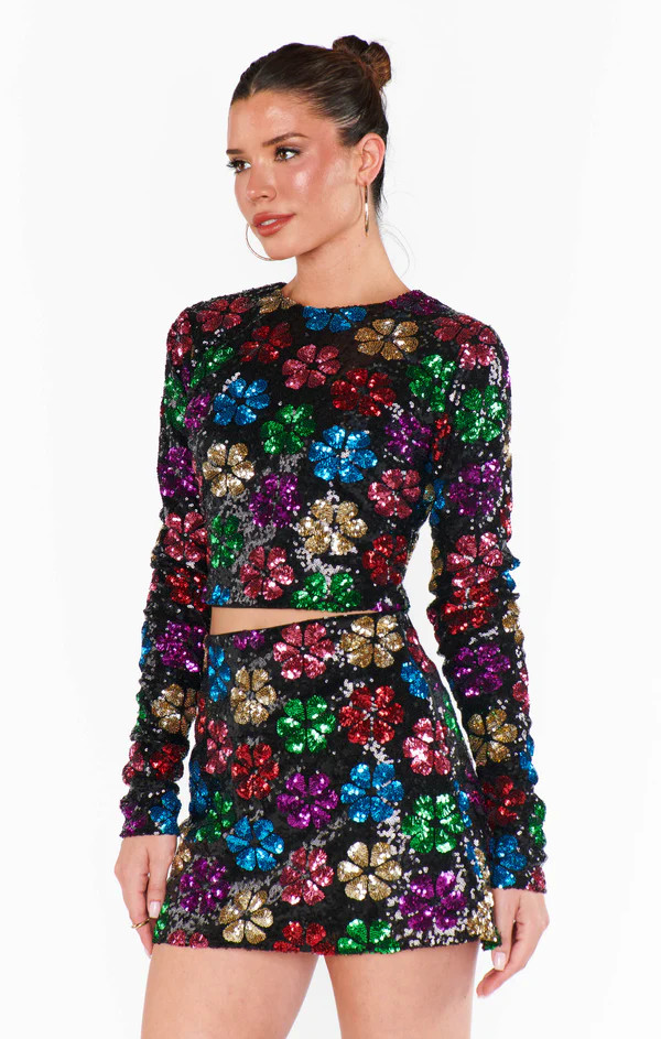 Last Call Top ~ Flower Pop Multi Sequins | Show Me Your Mumu