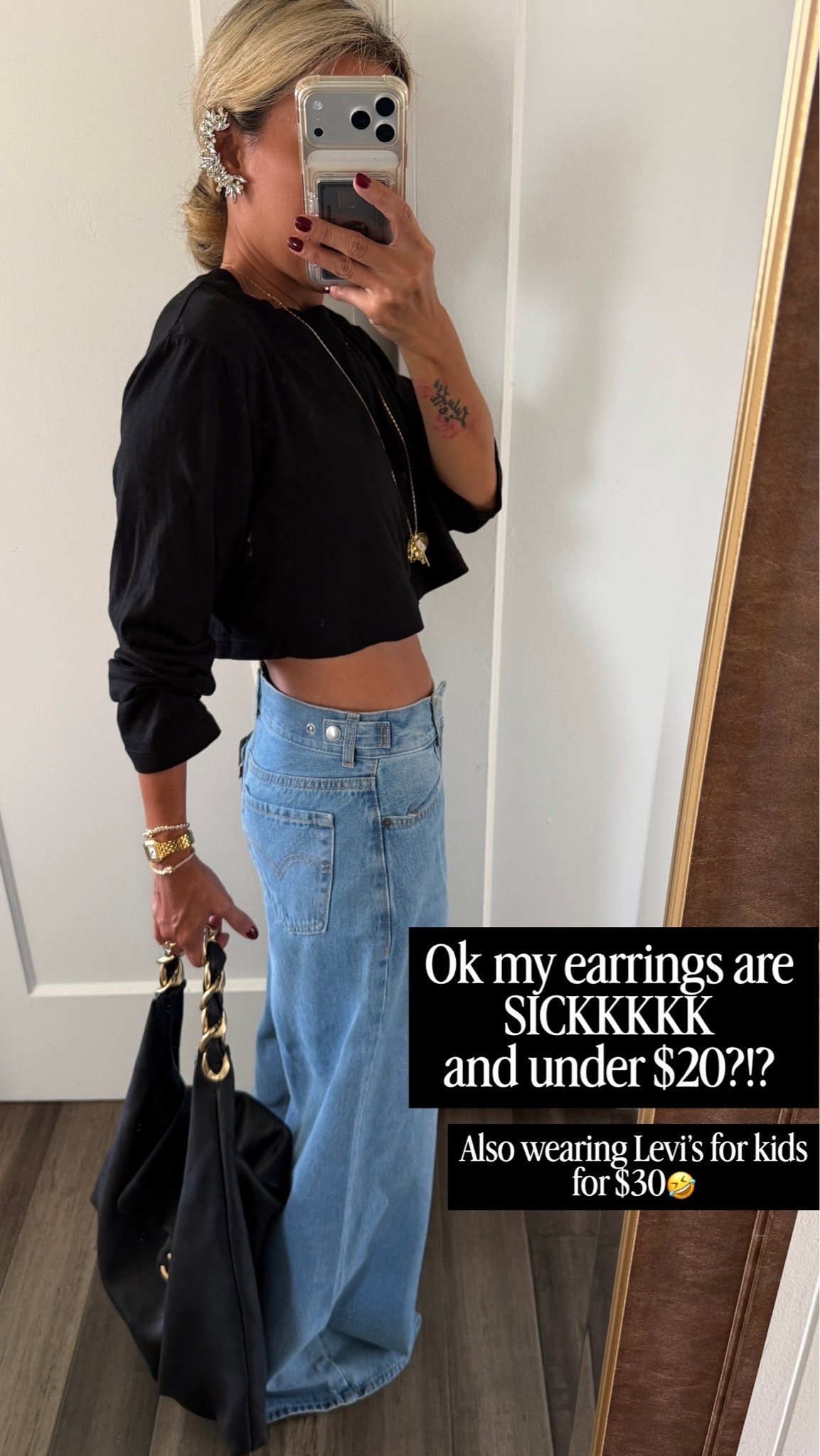 Size xs tee, size 14 girls jeans