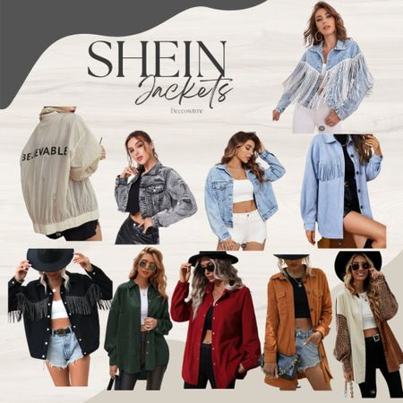 SHEIN jackets ✨
.
.
.
#shein #sheinjackets #sheinclothing #sheininspo #jackets #fallstyle #fallinspo #suedejackets #jeanjackets #falljackets #winterjackets #styleinspo #fashionblogger

#LTKstyletip #LTKunder50 #LTKbeauty