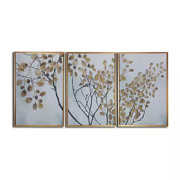 Asian Branches Framed Canvas Art Prints, Set of 3 | Kirkland's Home